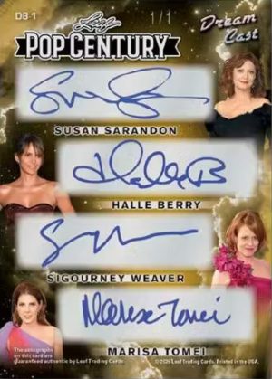 2026 Leaf Metal Pop Century Dream Cast 8 Back Susan Sarandon, Halle Berry, Sigourney Weaver, Marisa Tomei MOCK UP 2026 Leaf Metal Pop Century Dream Cast 8 Back Susan Sarandon, Halle Berry, Sigourney Weaver, Marisa Tomei MOCK UP