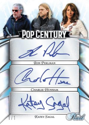 2026 Leaf Metal Pop Century Pearl Signature 3 Ron Pearlman, Charlie Hunnam, Katey Segal MOCK UP 2026 Leaf Metal Pop Century Pearl Signature 3 Ron Pearlman, Charlie Hunnam, Katey Segal MOCK UP