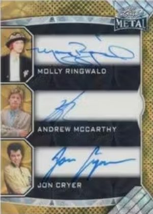 2026 Leaf Metal Pop Century Triple Auto Molly Ringwald, Andrew McCarthy, Jon Cryer MOCK UP 2026 Leaf Metal Pop Century Triple Auto Molly Ringwald, Andrew McCarthy, Jon Cryer MOCK UP