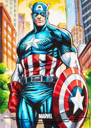 2026 Topps Brooklyn Collection Captain America 85th Anniversary Sketch MOCK UP