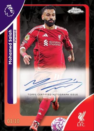2026 Topps Chrome Sapphire Premier League Sapphire Auto Mohammed Salah MOCK UP