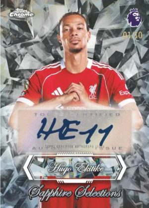 2026 Topps Chrome Sapphire Premier League Sapphire Selections Auto Hugo Ekitke MOCK UP