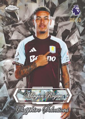 2026 Topps Chrome Sapphire Premier League Sapphire Selections Morgan Rogers MOCK UP