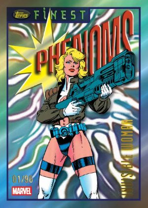 2026 Topps Finest Fantastic Four 65th Anniversary Base Tribute to 1996 Finest Phenoms Variations Invisible Woman MOCK UP 2026 Topps Finest Fantastic Four 65th Anniversary Base Tribute to 1996 Finest Phenoms Variations Invisible Woman MOCK UP