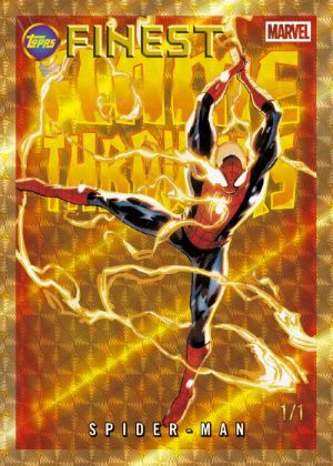 2026 Topps Finest Fantastic Four 65th Anniversary Flame Throwers SuperFractor- Spider-Man MOCK UP 2026 Topps Finest Fantastic Four 65th Anniversary Flame Throwers SuperFractor- Spider-Man MOCK UP
