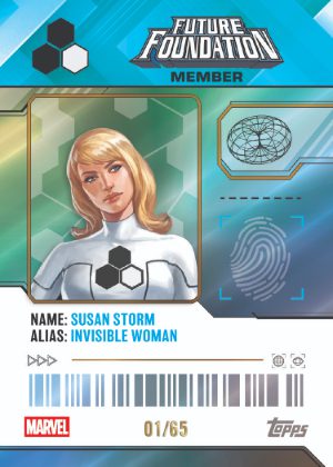2026 Topps Finest Fantastic Four 65th Anniversary Future Foundation ID Cards Invisble Woman MOCK UP 2026 Topps Finest Fantastic Four 65th Anniversary Future Foundation ID Cards Invisble Woman MOCK UP