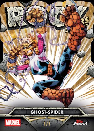 2026 Topps Finest Fantastic Four 65th Anniversary Rock Stars SuperFractor Ghost-Spider MOCK UP 2026 Topps Finest Fantastic Four 65th Anniversary Rock Stars SuperFractor Ghost-Spider MOCK UP