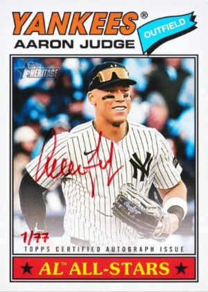2026 Topps Heritage Baseball Real One Red Ink Auto Aaron Judge MOCK 2026 Topps Heritage Baseball Real One Red Ink Auto Aaron Judge MOCK