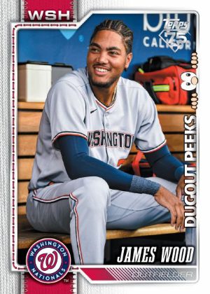 2026 Topps Series 1 Celebration Mega Box Base Dugout Peeks Variation James Wood MOCK UP 2026 Topps Series 1 Celebration Mega Box Base Dugout Peeks Variation James Wood MOCK UP