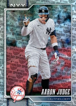 2026 Topps Series 1 Celebration Mega Box Base Opening Day Foil Aaron Judge MOCK UP 2026 Topps Series 1 Celebration Mega Box Base Opening Day Foil Aaron Judge MOCK UP