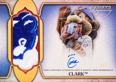 2026 Topps Series 1 Celebration Mega Box Mascots Dynasty Auto Patch Clark MOCK UP 2026 Topps Series 1 Celebration Mega Box Mascots Dynasty Auto Patch Clark MOCK UP