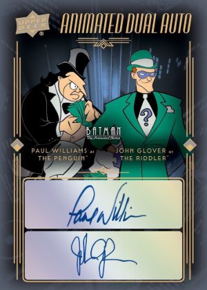 2026 Upper Deck Batman The Animated Series Animated Dual Auto Paul Williams as The Penguin, John Glover as The Riddler MOCK UP