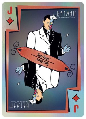 2026 Upper Deck Batman The Animated Series Joker’s Wild Playing Cards Two-Face MOCK UP