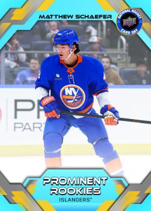 2026 Upper Deck National Hockey Card Day Base Prominent Rookies Matthew Shaefer MOCK UP