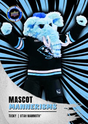 2026 Upper Deck National Hockey Card Day Mascot Mannerisms Tusky MOCK UP