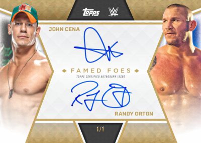Famed Foes Dual Auto John Cena, Randy Orton MOCK UP