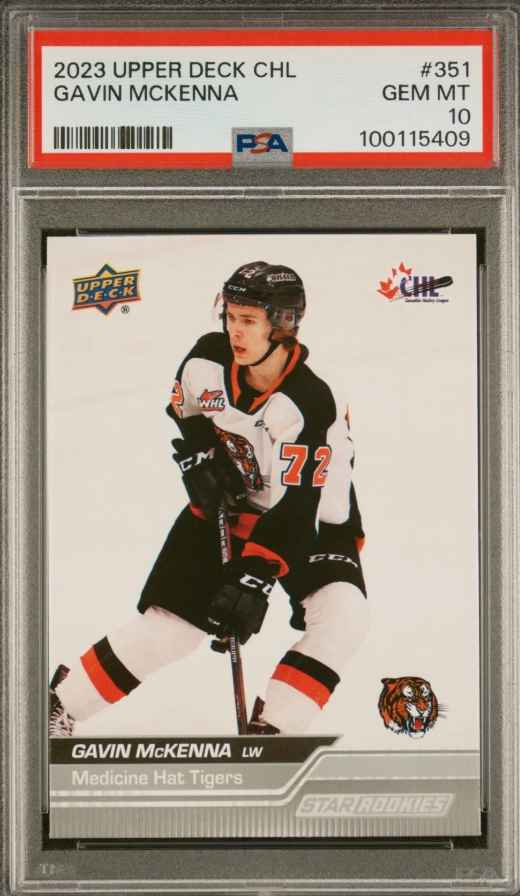 Gavin Mckenna 2023-24 Upper Deck CHL Star Rookies #351 PSA 10
