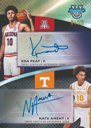 2025-26 Bowman Best University Basketball Dual Auto Nate Ament, Koa Peat MOCK UP