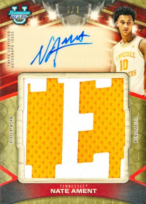2025-26 Bowman Best University Basketball Prospect Jumbo Relic Auto SuperFractor Nate Ament MOCK UP