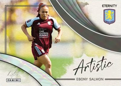 2025-26 Panini Eternity Women's Super League Soccer Artistic Black Ebony Salmon MOCK UP