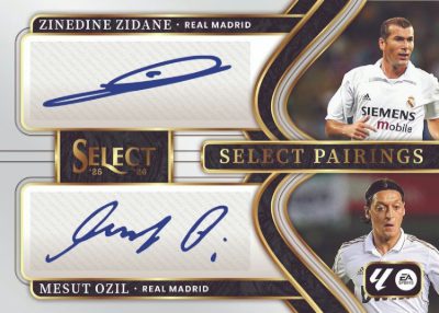 2025-26 Panini Select La Liga Select Pairings Auto Zinedine Zidane, Mesut Ozil MOCK UP