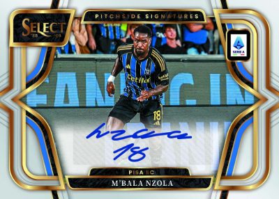 2025-26 Panini Select Serie A Soccer Pitchside Signatures M'Bala Nzola MOCK UP
