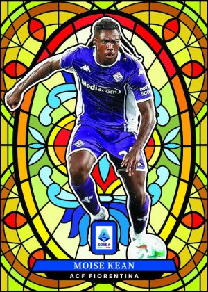 2025-26 Panini Select Serie A Soccer Stained Glass Moise Kean MOCK UP