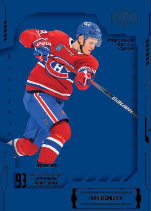 2025-26 SkyBox Metal Universe Hockey Base Rookies Blue PMG Ivan Demidov MOCK UP 2025-26 SkyBox Metal Universe Hockey Base Rookies Blue PMG Ivan Demidov MOCK UP