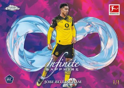 2025-26 Topps Chrome Bundesliga Sapphire Infinite Sapphire Jobe Bellingham MOCK UP