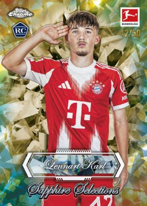 2025-26 Topps Chrome Bundesliga Sapphire Sapphire Selections Lennart Karl MOCK UP