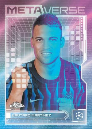 2025-26 Topps Chrome UEFA Club Competitions Soccer Metaverse Lautaro Martinez MOCK UP