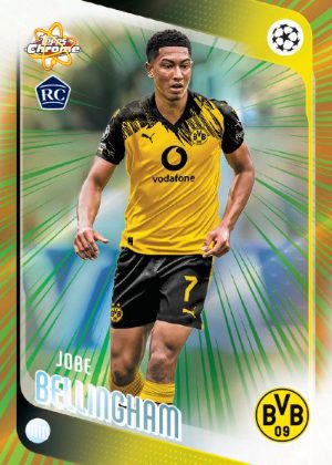 2025-26 Topps Chrome UEFA Club Competitions Soccer Radiating Rookies Jobe Bellingham MOCK UP