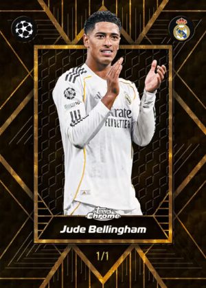 2025-26 Topps Chrome UEFA Club Competitions Soccer Shadow Etch SuperFractor Jude Bellingham MOCK UP