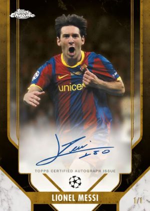 2025-26 Topps Chrome UEFA Club Competitions Soccer Superior Signatures Legends Lionel Messi MOCK UP