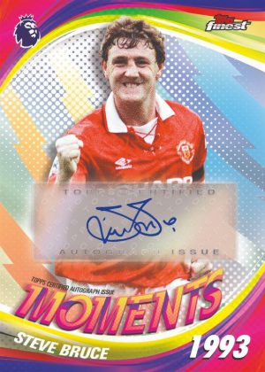 2025-26 Topps Finest Premier League Soccer Finest Moments Auto Steve Bruce MOCK UP