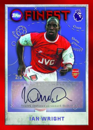 2025-26 Topps Finest Premier League Soccer Finest Seasons Auto Red Ian Wright MOCK UP