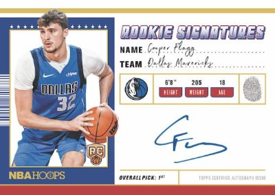 2025-26 Topps NBA Hoops Hoops Rookie Signatures Cooper Flagg MOCK UP