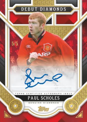 2025-26 Topps Palatial Manchester United Debut Diamonds Auto Relics Red Devil Paul Scholes MOCK UP