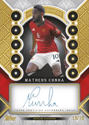 2025-26 Topps Palatial Manchester United Decagem Auto Relics Matheus Cunha MOCK UP