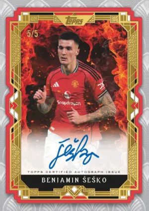 2025-26 Topps Palatial Manchester United Deluxe Devils Auto Benjamin Sesko MOCK UP