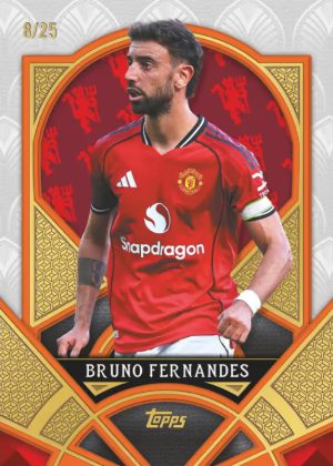2025-26 Topps Palatial Manchester United Palatial Prestige Orange Bruno Fernandes MOCK UP