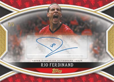 2025-26 Topps Palatial Manchester United Stretford End Ovation Auto Red Devil Rio Ferdinand MOCK UP