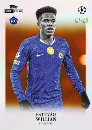2025-26 Topps Simplicidad UEFA Base Joyas Orange Estevao Willian MOCK UP