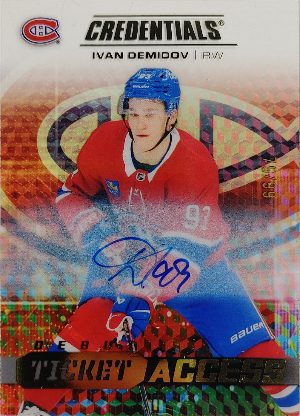 2025-26 Upper Deck Credentials Hockey Acetate Debut Ticket Access Auto Ivan Demidov