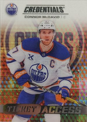 2025-26 Upper Deck Credentials Hockey Acetate Debut Ticket Access Connor McDavid