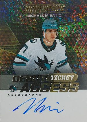 2025-26 Upper Deck Credentials Hockey Debut Ticket Access Auto Michael Misa