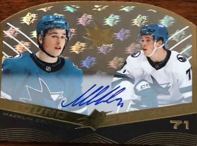 2025-26 Upper Deck SPx Hockey Bound For Glory Auto Macklin Celebrini