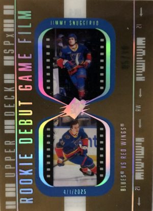 2025-26 Upper Deck SPx Hockey Debut Night Game Film Jimmy Snuggerud