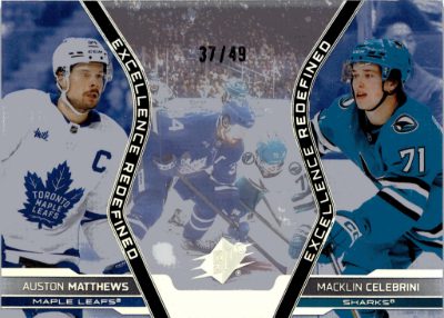 2025-26 Upper Deck SPx Hockey Excellence Redefined Auston Matthews, Macklin Celebrini