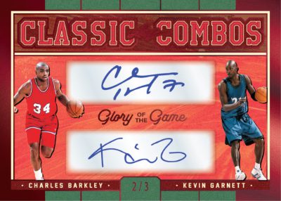 2025 Leaf Glory of the Game Basketball Classic Combos Auto Charles Barkley, Kevin Garnett MOCK UP